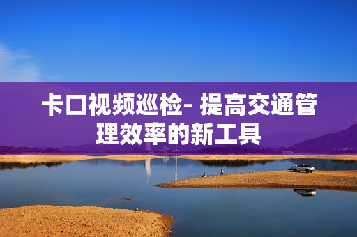 卡口視頻巡檢- 提高交通管理效率的新工具
