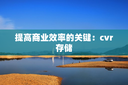 提高商業效率的關鍵：cvr存儲