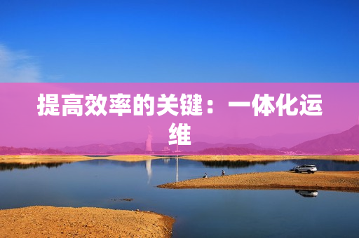 提高效率的關鍵：一體化運維