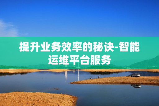 提升業務效率的秘訣-智能運維平臺服務