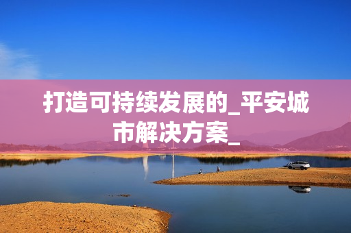 打造可持續發展的_平安城市解決方案_
