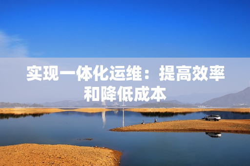 實現一體化運維：提高效率和降低成本