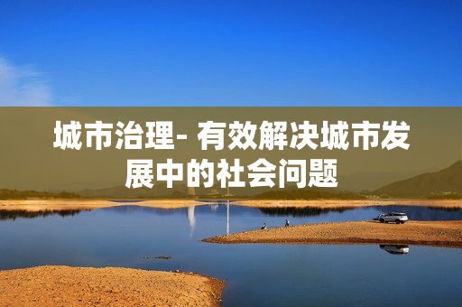 城市治理- 有效解決城市發展中的社會問題